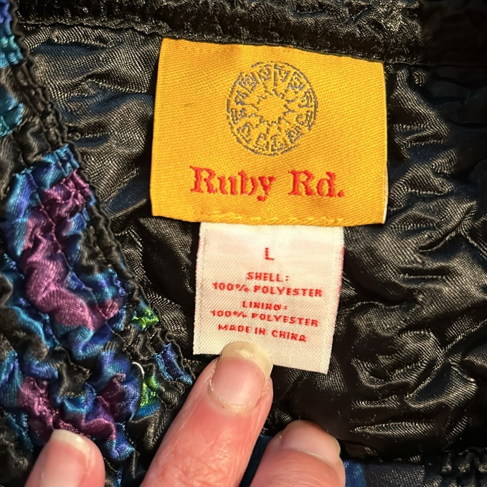 80’s Ruby Rd satin jacket L - Picture 3 of 5